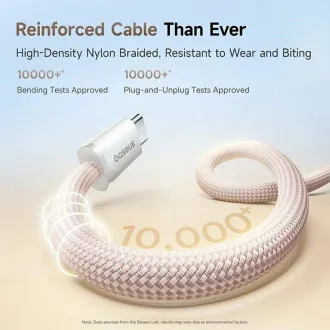 Baseus Dynamic 4 Pro Series Dátový Kábel USB-C - USB-C 100W 1m Baby Pink Baseus Dynamic 4 Pro Series Dátový Kábel USB-C - USB-C 100W 1m Baby Pink