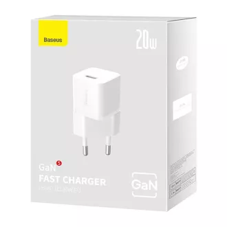 Baseus Rýchlonabíjačka do siete GaN5 Mini 20W EU biela
