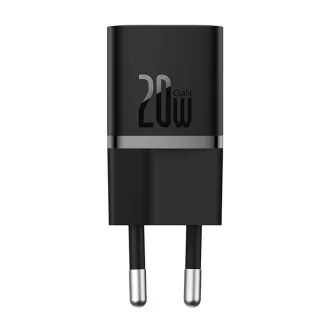 Baseus Rýchlonabíjačka do siete GaN5 Mini 20W EU čierna Baseus Rýchlonabíjačka do siete GaN5 Mini 20W EU čierna