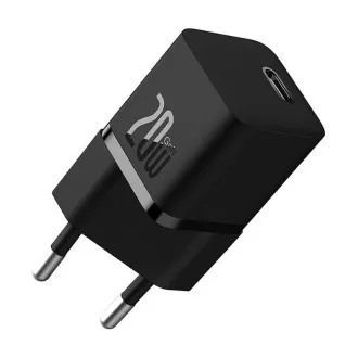 Baseus Rýchlonabíjačka do siete GaN5 Mini 20W EU čierna Baseus Rýchlonabíjačka do siete GaN5 Mini 20W EU čierna