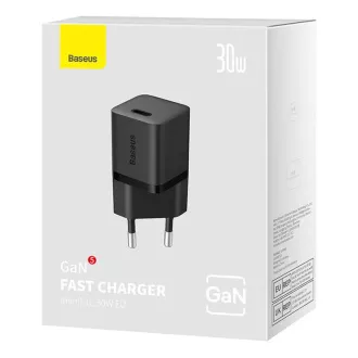 Baseus Rýchlonabíjačka do siete GaN5 Mini 30W EU čierna Baseus Rýchlonabíjačka do siete GaN5 Mini 30W EU čierna