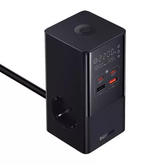 Nabíjacia stanica Baseus PowerCombo Tower 100W EU čierna