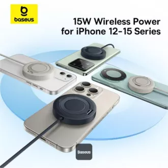 Baseus bezdrôtová nabíjacia magnetická podložka Simple Mini4 Qi2 15W čierna