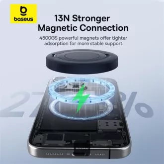 Baseus bezdrôtová nabíjacia magnetická podložka Simple Mini4 Qi2 15W čierna