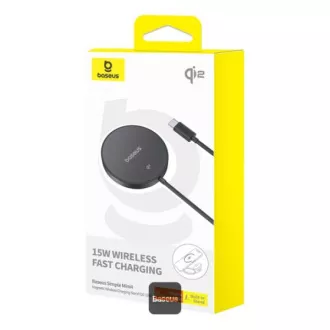 Baseus bezdrôtová nabíjacia magnetická podložka Simple Mini4 Qi2 15W čierna