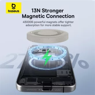 Baseus bezdrôtová nabíjacia magnetická podložka Simple Mini4 Qi2 15W zlatá