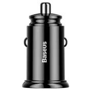 Baseus rýchlonabíjačka do auta 2xUSB QC3.0 30W čierna