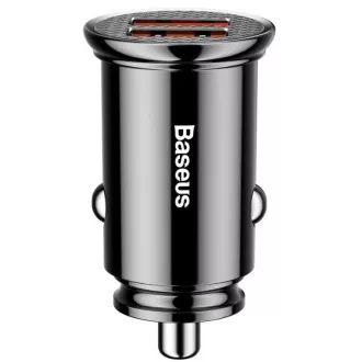 Baseus rýchlonabíjačka do auta 2xUSB QC3.0 30W čierna