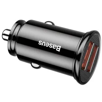 Baseus rýchlonabíjačka do auta 2xUSB QC3.0 30W čierna Baseus rýchlonabíjačka do auta 2xUSB QC3.0 30W čierna