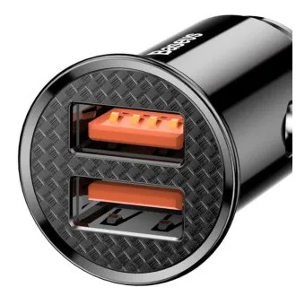 Baseus rýchlonabíjačka do auta 2xUSB QC3.0 30W čierna Baseus rýchlonabíjačka do auta 2xUSB QC3.0 30W čierna