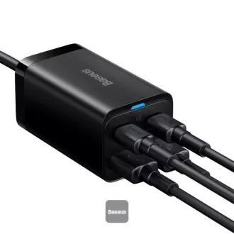 Baseus rýchlonabíjačka do siete GaN3 Pro, 2x USB-C, 2x USB 65W čierna