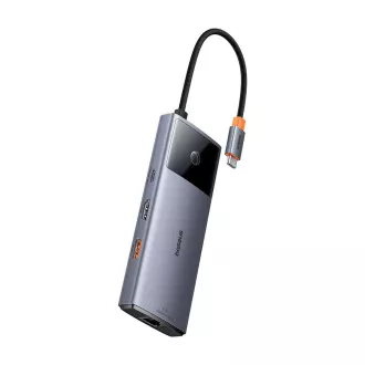 Baseus hub Series 2 USB 6v1 (USB-C/HDMI4K60Hz/USB-C(10Gbps)/USB-A(10Gbps)/RJ45/USB-C(PD) sivý