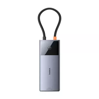 Baseus hub Series 2 USB 6v1 (USB-C/HDMI4K60Hz/USB-C(10Gbps)/USB-A(10Gbps)/RJ45/USB-C(PD) sivý
