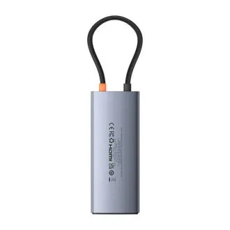 Baseus hub Series 2 USB 6v1 (USB-C/HDMI4K60Hz/USB-C(10Gbps)/USB-A(10Gbps)/RJ45/USB-C(PD) sivý Baseus hub Series 2 USB 6v1 (USB-C/HDMI4K60Hz/USB-C(10Gbps)/USB-A(10Gbps)/RJ45/USB-C(PD) sivý