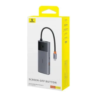 Baseus hub Series 2 USB 6v1 (USB-C/HDMI4K60Hz/USB-C(10Gbps)/USB-A(10Gbps)/RJ45/USB-C(PD) sivý Baseus hub Series 2 USB 6v1 (USB-C/HDMI4K60Hz/USB-C(10Gbps)/USB-A(10Gbps)/RJ45/USB-C(PD) sivý