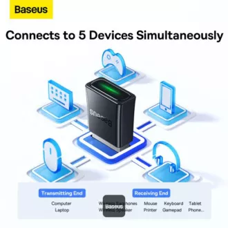 Baseus bezdrôtový bluetooth adaptér BA07 čierny