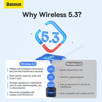 Baseus bezdrôtový bluetooth adaptér BA07 čierny Baseus bezdrôtový bluetooth adaptér BA07 čierny