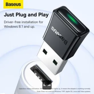 Baseus bezdrôtový bluetooth adaptér BA07 čierny Baseus bezdrôtový bluetooth adaptér BA07 čierny