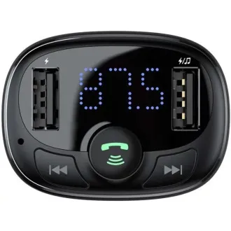 Baseus bluetooth MP3 FM Transmiter s nabíjaním 2xUSB 3.4A čierny