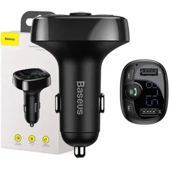 Baseus bluetooth MP3 FM Transmiter s nabíjaním 2xUSB 3.4A čierny