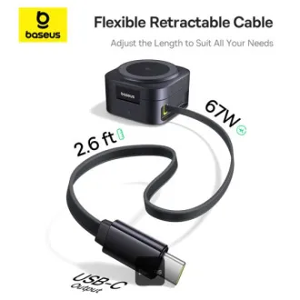 Baseus Magnetický bezdrôtový nabíjací stojan PicoGo Series 2v1 Qi2 67W čierny