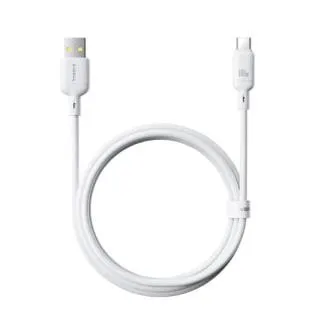 Baseus Rýchlonabíjací kábel Silky USB/USB-C 1m 100W biely Baseus Rýchlonabíjací kábel Silky USB/USB-C 1m 100W biely