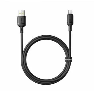 Baseus Rýchlonabíjací kábel Silky USB/USB-C 1m 100W čierny Baseus Rýchlonabíjací kábel Silky USB/USB-C 1m 100W čierny