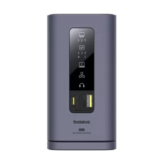 Baseus Dokovacia stanica Spacemate 11v1 (USB-C PD, USB-C, 2x USB-A, 3x HDMI) sivá Baseus Dokovacia stanica Spacemate 11v1 (USB-C PD, USB-C, 2x USB-A, 3x HDMI) sivá