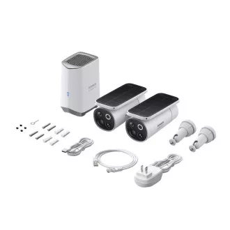 Baseus Vonkajšia kamera Security S1 Pro 3K (sada 2ks++centrálna stanica) biela