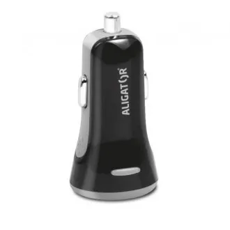 ALIGATOR Chytrá nabíjačka do auta 3.4A, 2xUSB, smart IC, čierna, USB-C kábel ALIGATOR Chytrá nabíjačka do auta 3.4A, 2xUSB, smart IC, čierna, USB-C kábel