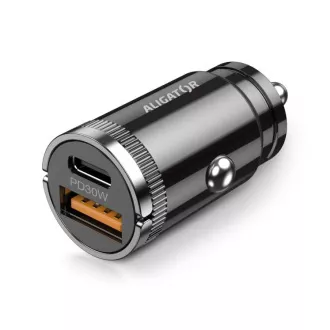 Aligator mini nabíjačka do auta Power Delivery 30W, USB-C + USB-A, USB-C kábel pre iPhone / iPad