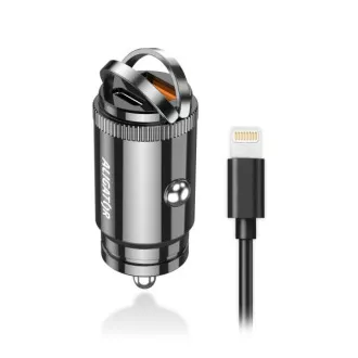 Aligator mini nabíjačka do auta Power Delivery 30W, USB-C + USB-A, USB-C kábel pre iPhone / iPad