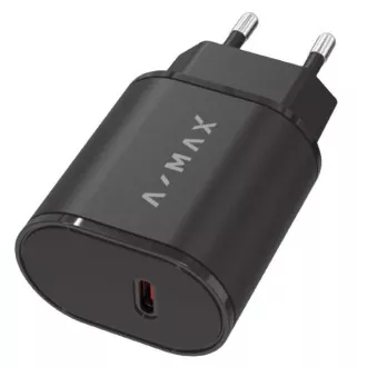 Aligator sieťová nabíjačka A-MAX PD 20W USB-C čierna