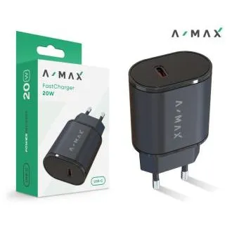 Aligator sieťová nabíjačka A-MAX PD 20W USB-C čierna Aligator sieťová nabíjačka A-MAX PD 20W USB-C čierna