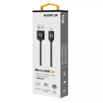 ALIGATOR Dátový kábel 2A mikro USB 2 m čierny ALIGATOR Dátový kábel 2A mikro USB 2 m čierny
