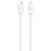 ALIGATOR Dátový kábel POWER 3A, USB-C/microUSB biely