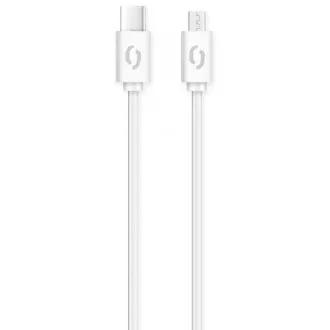 ALIGATOR Dátový kábel POWER 3A, USB-C/microUSB biely