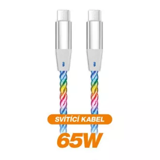 ALIGATOR Dátový kábel LIGHT 3A, 65W USB-C/USB-C 1,2m