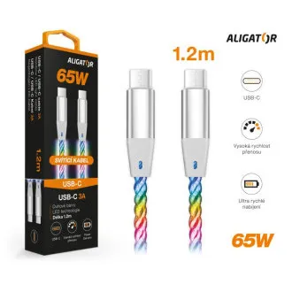 ALIGATOR Dátový kábel LIGHT 3A, 65W USB-C/USB-C 1,2m ALIGATOR Dátový kábel LIGHT 3A, 65W USB-C/USB-C 1,2m