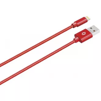ALIGATOR PREMIUM Dátový kábel 2A, Lightning červený