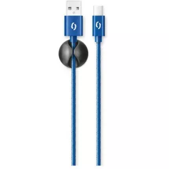 ALIGATOR PREMIUM Dátový kábel 2A, USB-C modrá