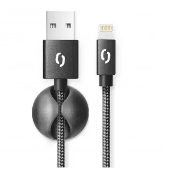 ALIGATOR PREMIUM 2A kábel, Lightning 2m, čierny