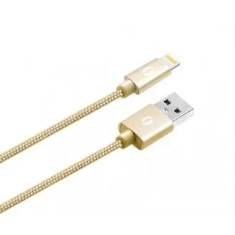 ALIGATOR PREMIUM 2A kábel, Lightning 2m, zlatý ALIGATOR PREMIUM 2A kábel, Lightning 2m, zlatý