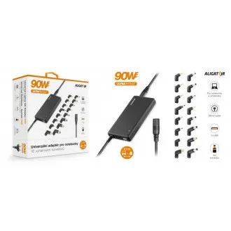 Univerzálny adaptér pre notebooky so 16 výmennými konektormi a USB, 90W Univerzálny adaptér pre notebooky so 16 výmennými konektormi a USB, 90W