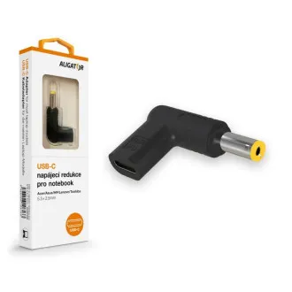 Aligator USB-C napájacia redukcia 5,5x2,5 mm pre notebooky Acer/Asus/HP/Lenovo/Toshiba Aligator USB-C napájacia redukcia 5,5x2,5 mm pre notebooky Acer/Asus/HP/Lenovo/Toshiba