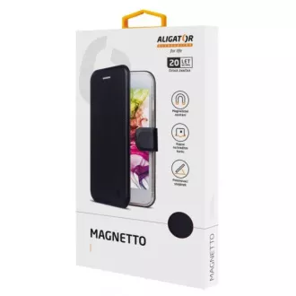 Puzdro ALIGATOR Magnetto Xiaomi Redmi Note 9 Pro, Black