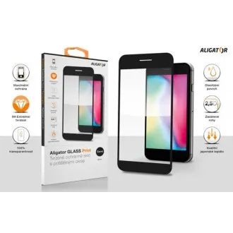 Aligator ochranné tvrdené sklo GLASS PRINT, Xiaomi Redmi Note 12 4G/5G, čierna, celoplošné lepenie