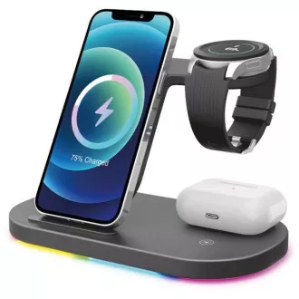 Aligator Stanica Smart Station S s bezdrôtovým nabíjaním 3v1, 15W