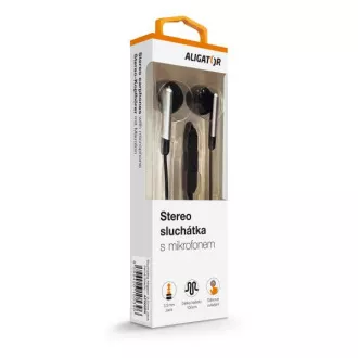 ALIGATOR AE008/Stereo/Jack/Drôt/Čierna ALIGATOR AE008/Stereo/Jack/Drôt/Čierna