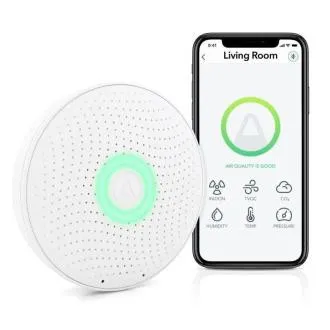AirThings Wave plus - senzor kvality ovzdušia, radónu, vlhkosti, teploty, VOC, CO2 a tlaku AirThings Wave plus - senzor kvality ovzdušia, radónu, vlhkosti, teploty, VOC, CO2 a tlaku